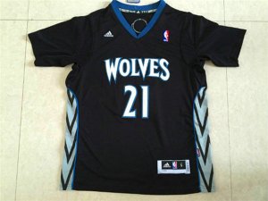 Maillot De Basket Minnesota Timberwolves Kevin Garnett 21 Short Sleeve Noir